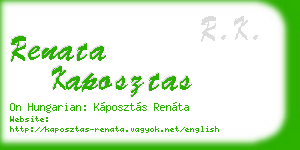 renata kaposztas business card