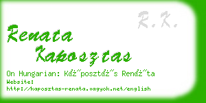 renata kaposztas business card